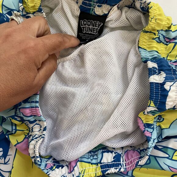 Vintage Looney Tunes Swim Trunks All Over Print Beachy Surf Medium - Picture 3 of 11